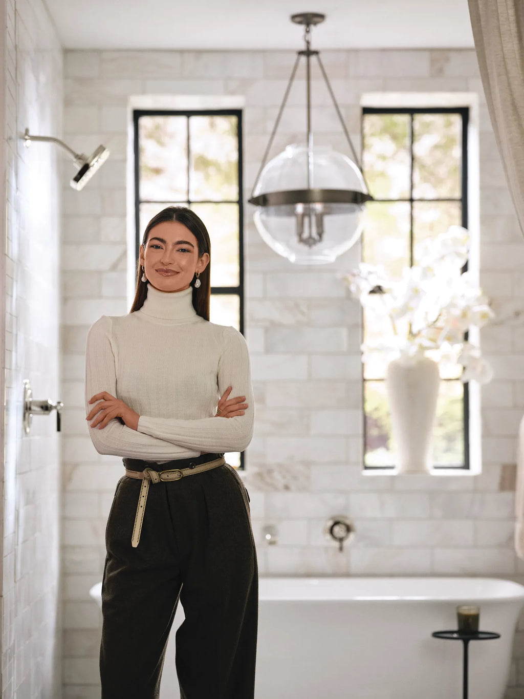 MOEN WTS921NL Flara Wall Mount Tub Filler Trim - Polished Nickel