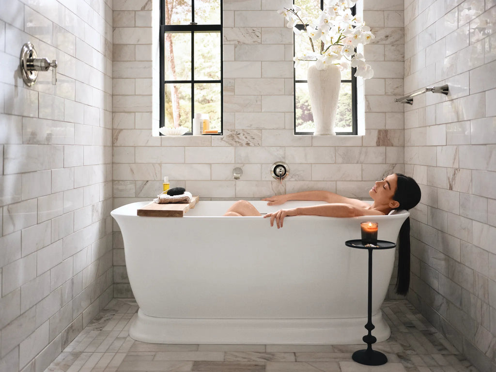 MOEN WTS921NL Flara Wall Mount Tub Filler Trim - Polished Nickel