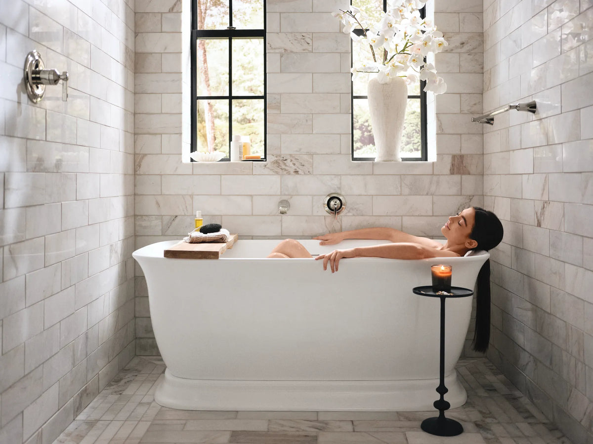 MOEN WTS921NL Flara Wall Mount Tub Filler Trim - Polished Nickel