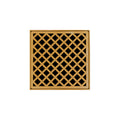 INFINITY DRAIN X 5 PG XD 5 5" x 5" Strainer with Criss-Cross Pattern Decorative Plate and 2" Throat in Polished Gold for XD 5