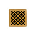 INFINITY DRAIN XD 4-2A PG XD 4 4" x 4" XD 4 Complete Kit with Criss-Cross Pattern Decorative Plate in Polished Gold with ABS Drain Body, 2" Outlet