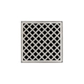 INFINITY DRAIN XD 5-2P SS XD 5 5" x 5" XD 5 Complete Kit with Criss-Cross Pattern Decorative Plate in Satin Stainless with PVC Drain Body, 2" Outlet