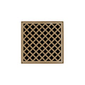 INFINITY DRAIN XD 5-3A SB XD 5 5" x 5" XD 5 High Flow Complete Kit with Criss-Cross Pattern Decorative Plate in Satin Bronze with ABS Drain Body, 3" Outlet