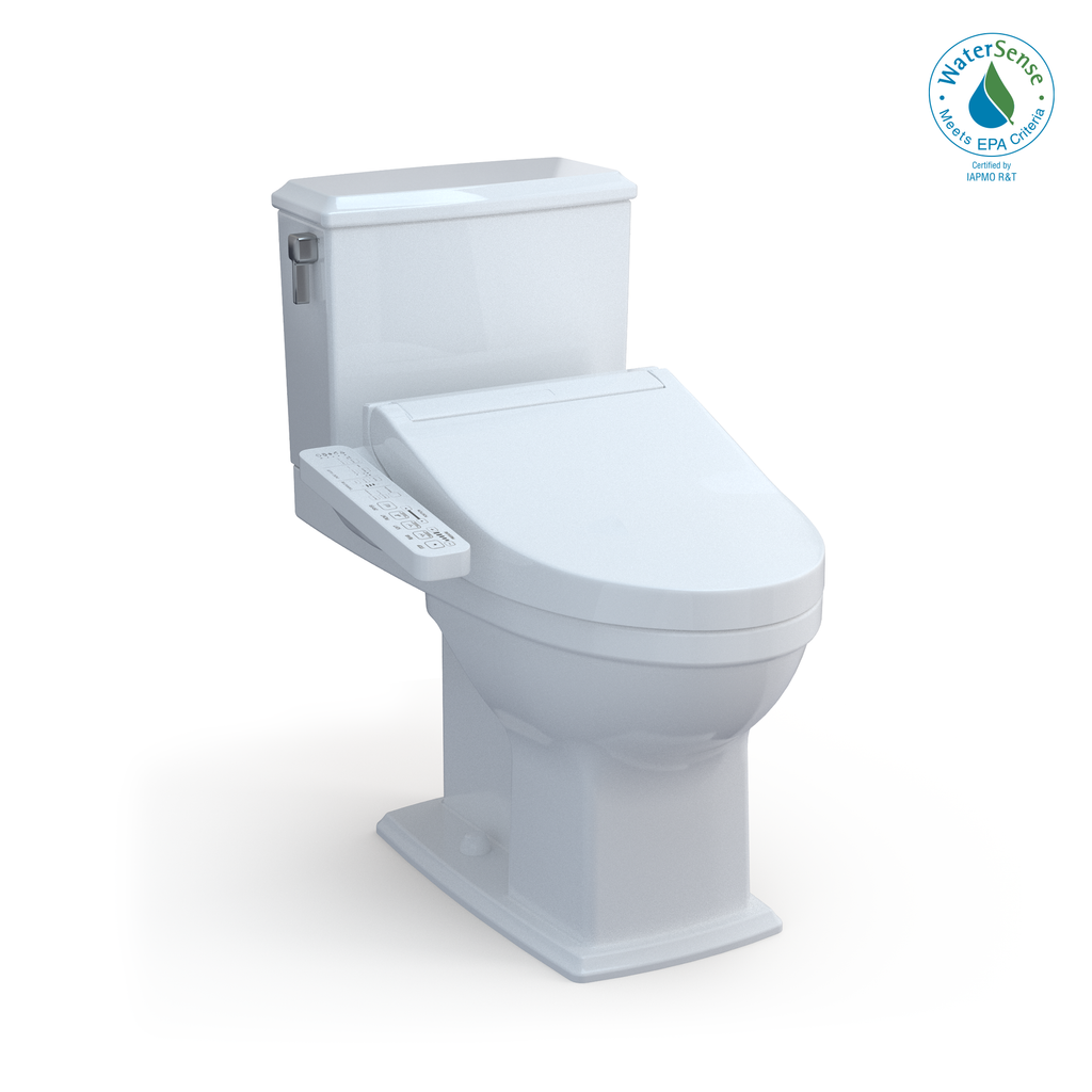 TOTO MW4943074CEMFG#01 Washlet+ Connelly Two-Piece Elongated Dual Flush 1.28 And 0.9 Gpf Toilet And Washlet C2 Bidet Seat - Cotton White