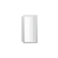 HANSGROHE 56096800 XtraStoris Individual Wall Niche Matte White with Design Frame 12"x 6"x 4" - Brushed Stainless Steel