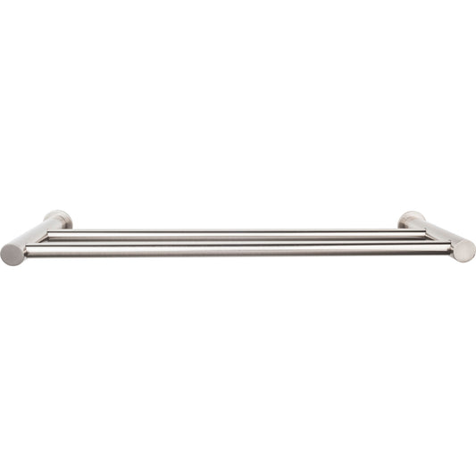 TOP KNOBS HOP9BSN TOP BATH (R) Hopewell Bath Double 25 1/2" Wall Mounted Towel Bar - Brushed Satin Nickel