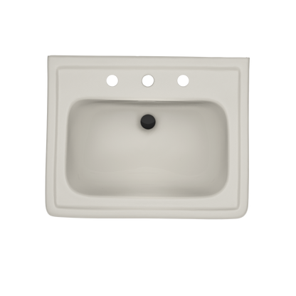 TOTO LPT532.8N#12 Promenade 24" X 19-1/4" Rectangular Pedestal Bathroom Sink For 8 Inch Center Faucets - Sedona Beige