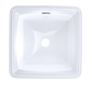 TOTO LT491G#01 Connelly Square Undermount Bathroom Sink with CEFIONTECT , Cotton White