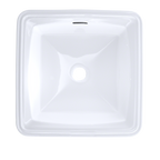TOTO LT491G#01 Connelly Square Undermount Bathroom Sink With Cefiontect - Cotton White