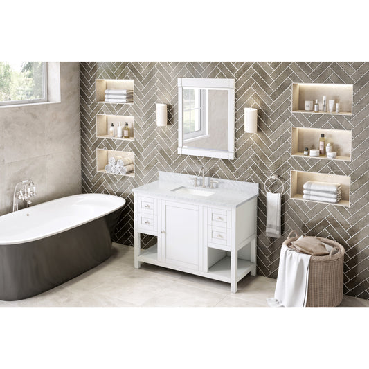 JEFFREY ALEXANDER VN2AST-48-WH-NT 48" White Astoria Vanity - White