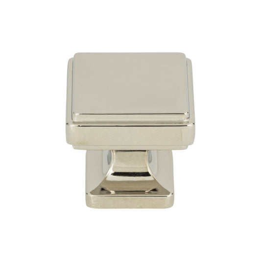 ATLAS A201-PN Kate 1 1/4" Length Square Knob - Polished Nickel
