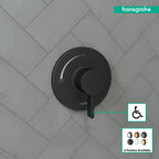 HANSGROHE 15739671 Ecostat S Pressure Balance Trim - Matte Black