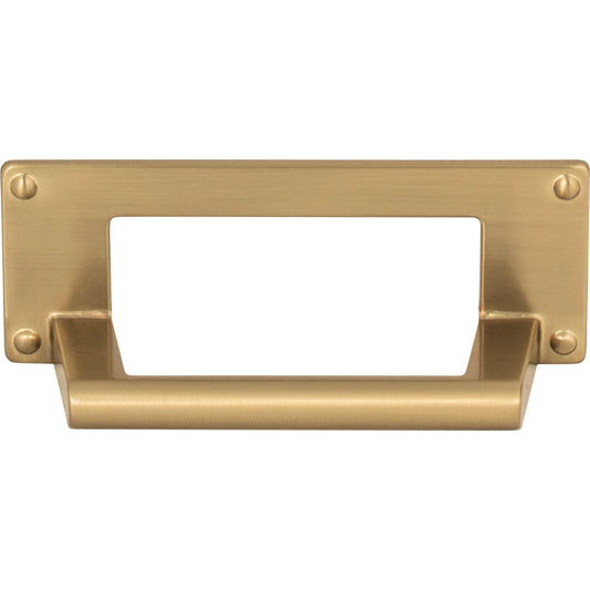 ATLAS A301-WB Bradbury 3" Center to Center Cup/Bin Pull - Warm Brass