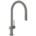 HANSGROHE 72800341 Talis N HighArc Kitchen Faucet, O-Style, 2-Spray Pull-Down, 1.75 GPM - Brushed Black Chrome