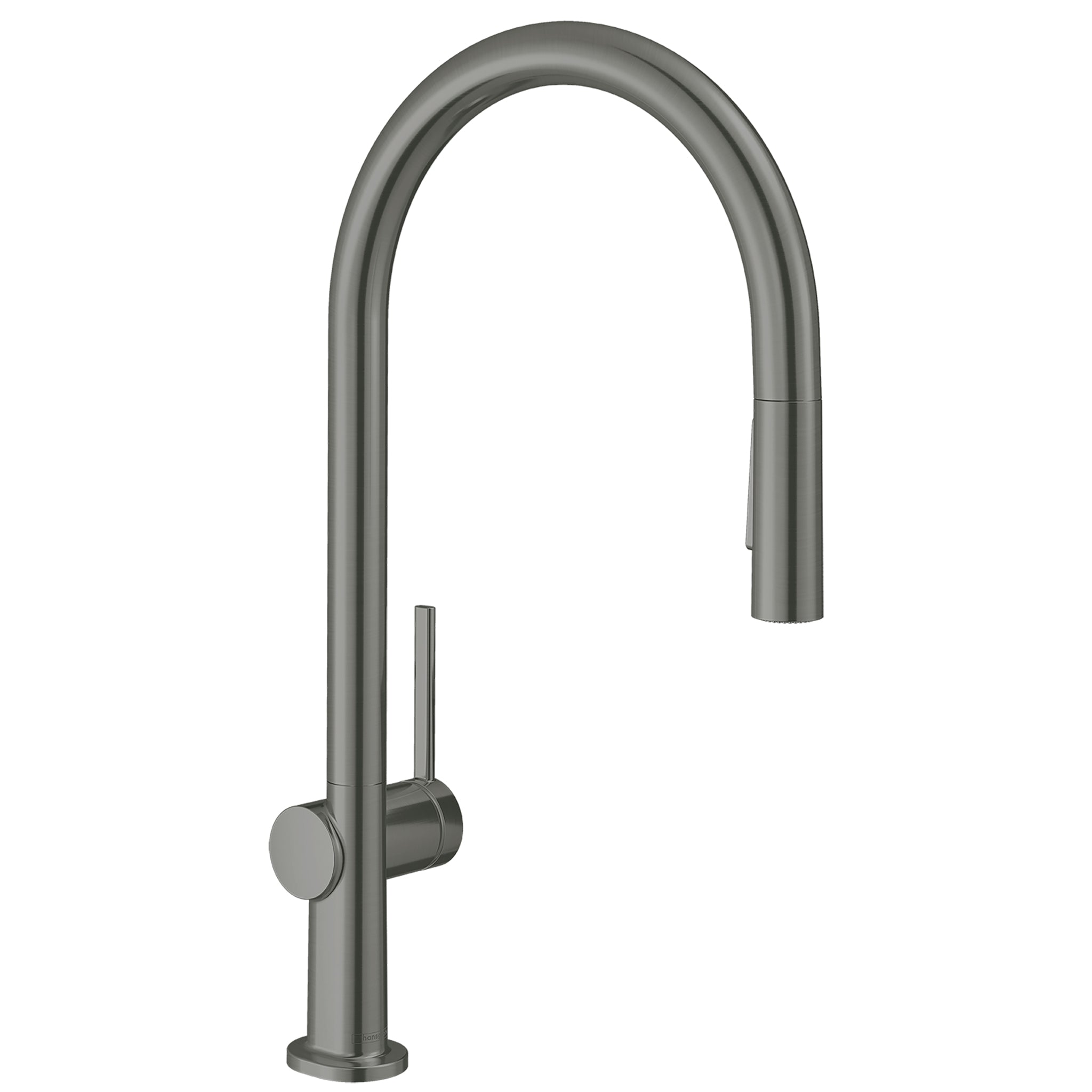HANSGROHE 72800341 Talis N HighArc Kitchen Faucet, O-Style, 2-Spray Pull-Down, 1.75 GPM - Brushed Black Chrome