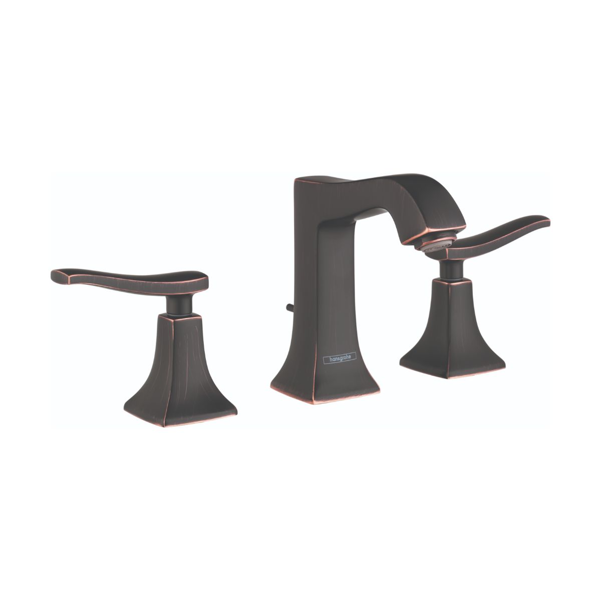 HANSGROHE 31073921 Metris C Widespread Faucet 100 with Pop-Up Drain, 1.2 GPM - Rubbed Bronze