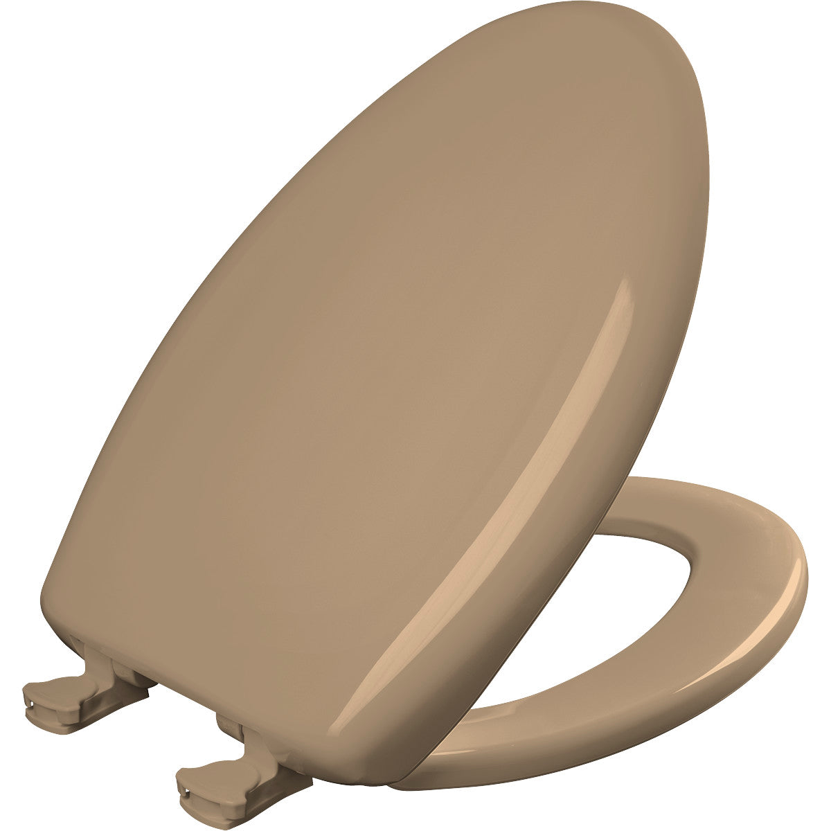 Bemis Elongated Plastic Toilet Seat in Sand with STA-TITE Seat Fastening System, Easy•Clean and  Whisper•Close Hinge