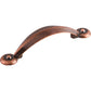 TOP KNOBS M1724 Angle 3" Center to Center Bar Pull - Antique Copper