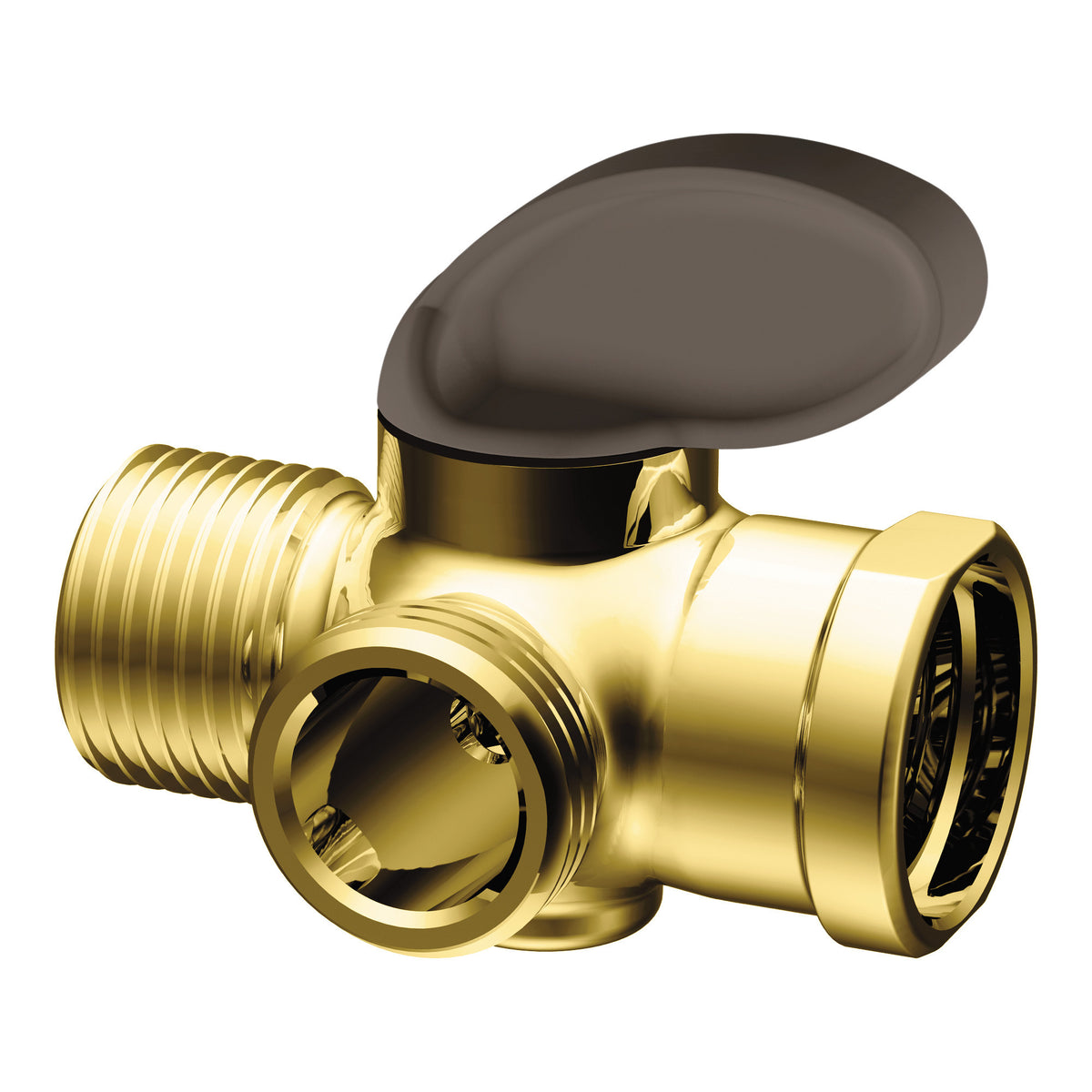 MOEN A720P Shower Arm Diverter (2.5"L X 2"W X 3"H) - Polished Brass
