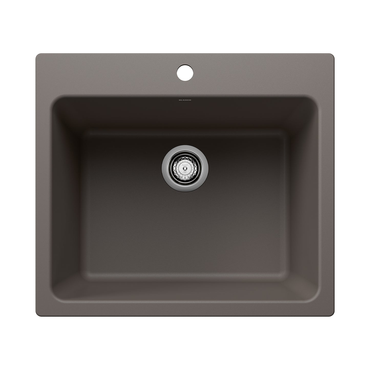 BLANCO 443116 Liven Liven SILGRANIT 25" Single Bowl Dual Mount Laundry Sink - Volcano Gray in Volcano Gray