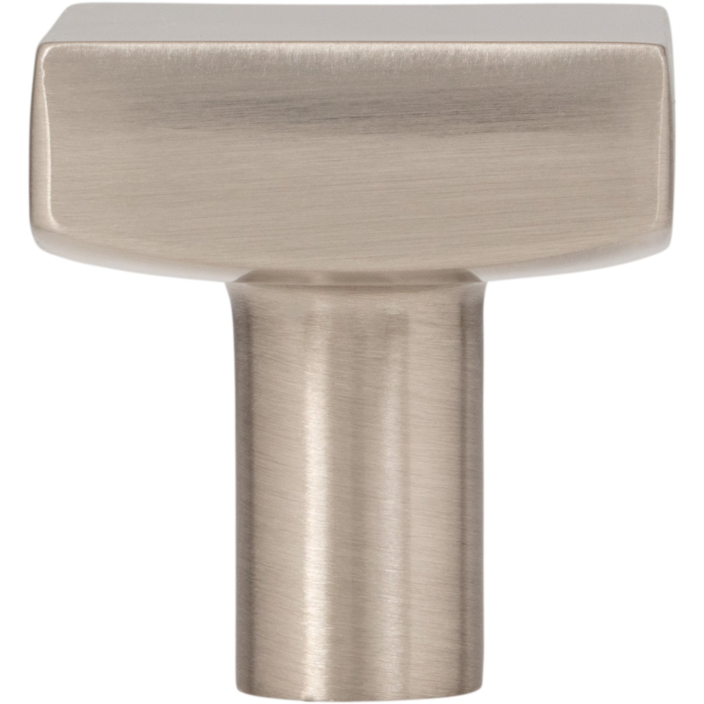 JEFFREY ALEXANDER 845SN Dominique 1-1/8" Length Square Knob - Satin Nickel