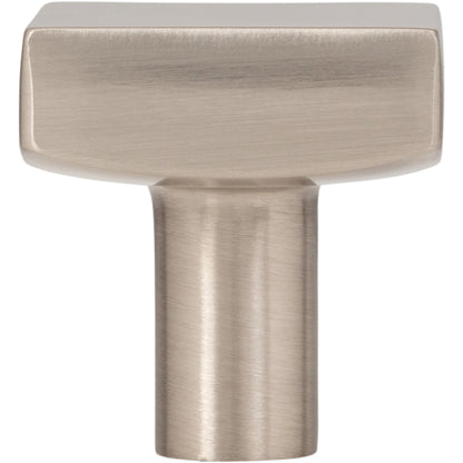 JEFFREY ALEXANDER 845SN Dominique 1-1/8" Length Square Knob - Satin Nickel