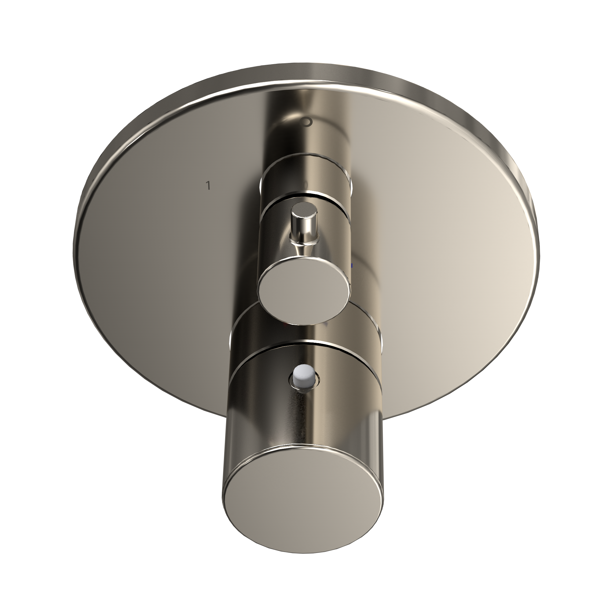 TOTO TBV01408U#PN Round Thermostatic Mixing Valve With Two-Way Diverter Shower Trim - Polished Nickel