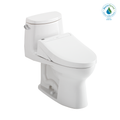 TOTO MW6043084CEFG#01 Washlet+ Ultramax Ii One-Piece Elongated 1.28 Gpf Toilet And Washlet+ C5 Bidet Seat - Cotton White
