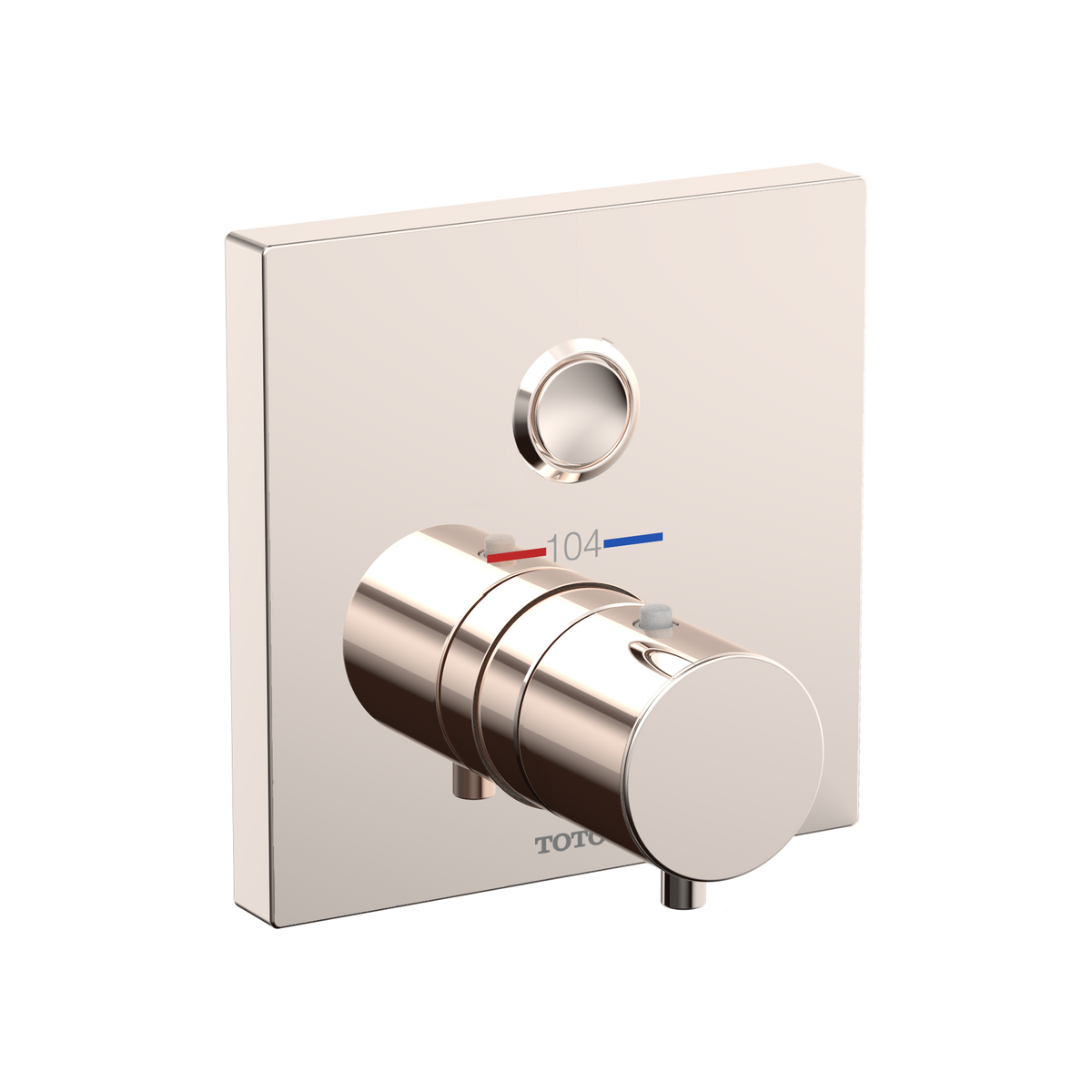 TOTO TBV02405U#PN Square Thermostatic Mixing Valve With One-Function Shower Trim - Polished Nickel