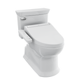 TOTO MW9643074CEFG#01 Washlet+ Soiree Elongated 1.28 Gpf Universal Height Toilet With C2 Bidet Seat - Cotton White