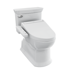 TOTO MW9643074CEFG#01 Washlet+ Soiree Elongated 1.28 Gpf Universal Height Toilet With C2 Bidet Seat - Cotton White