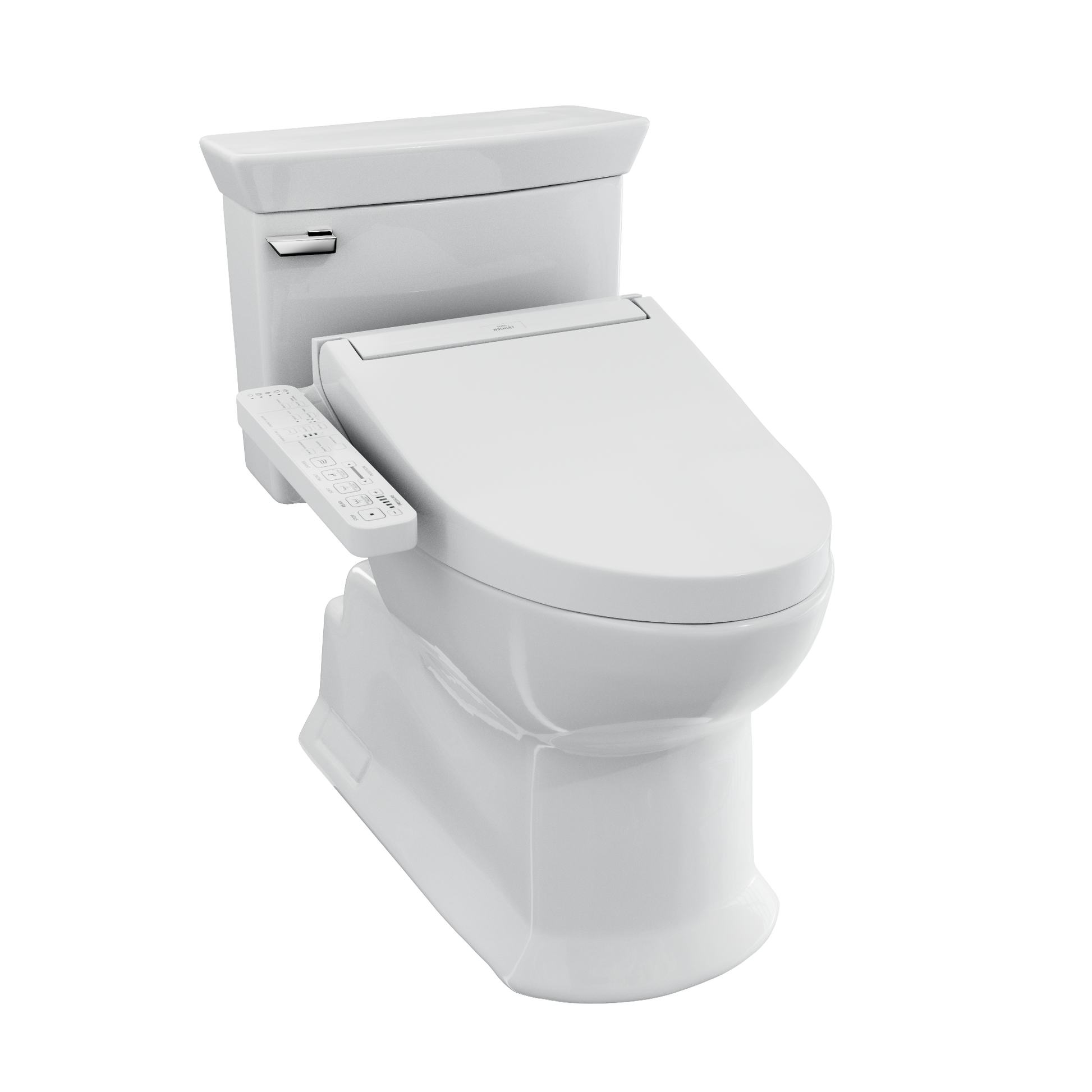 TOTO MW9643074CEFG#01 Washlet+ Soiree Elongated 1.28 Gpf Universal Height Toilet With C2 Bidet Seat - Cotton White