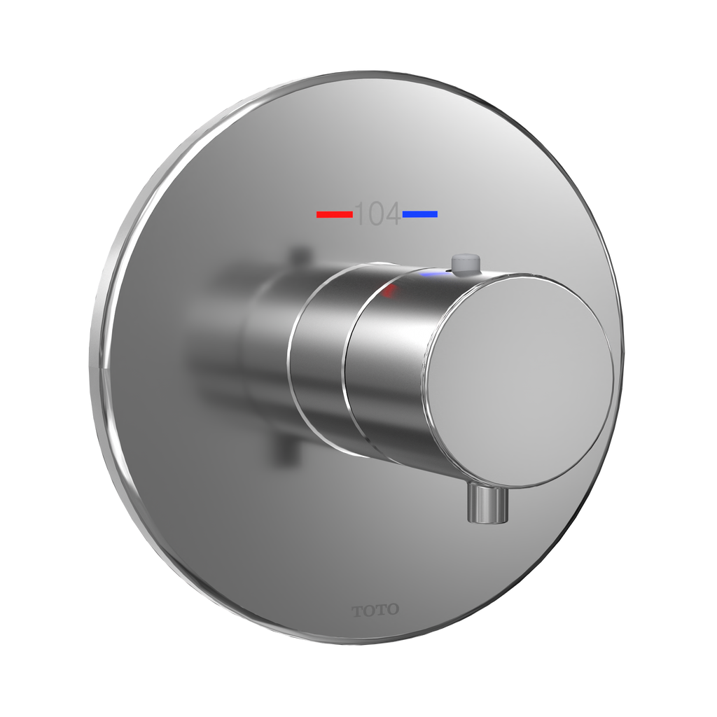 TOTO TBV01406U#CP Round Thermostatic Mixing Valve Shower Trim - Polished Chrome