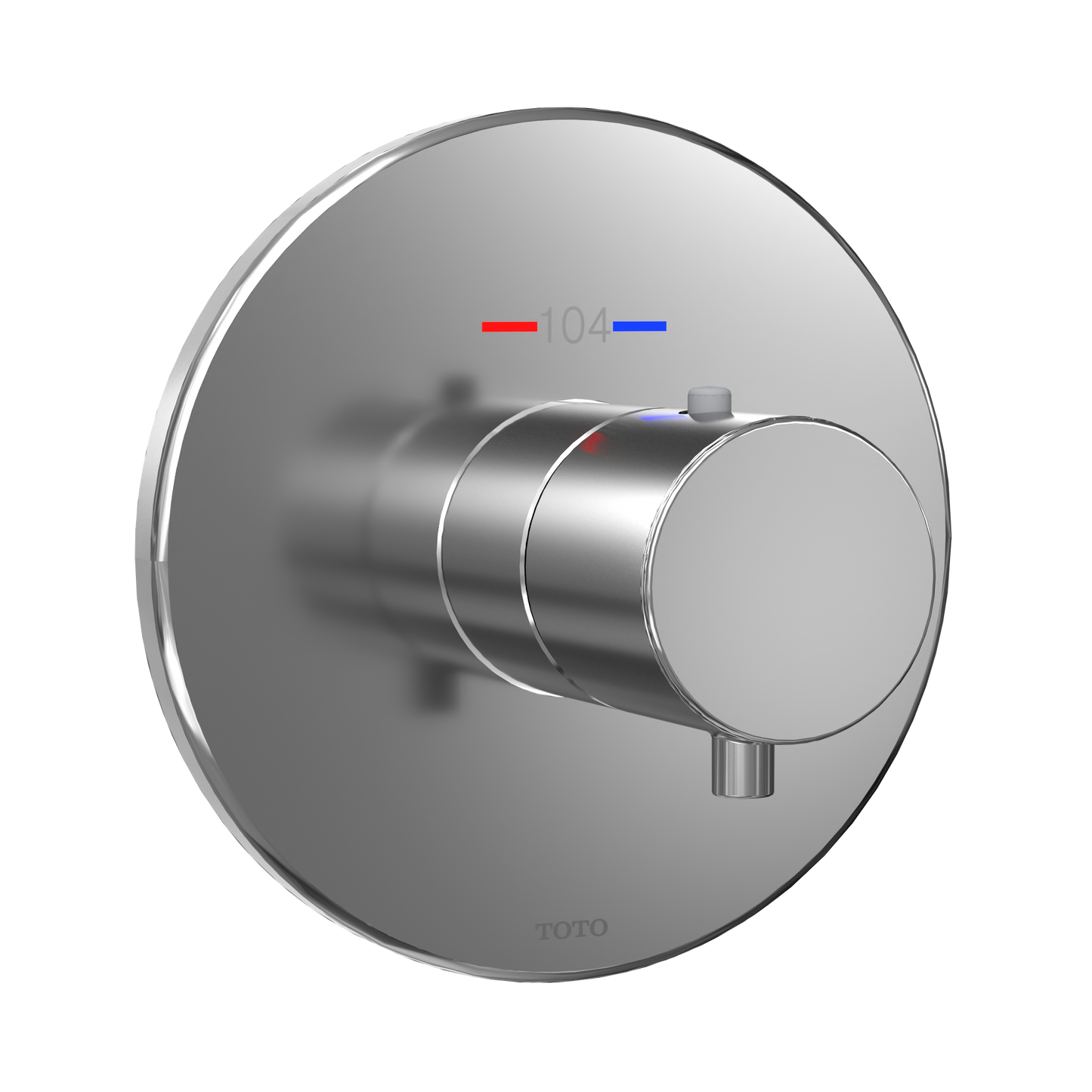 TOTO TBV01406U#CP Round Thermostatic Mixing Valve Shower Trim - Polished Chrome