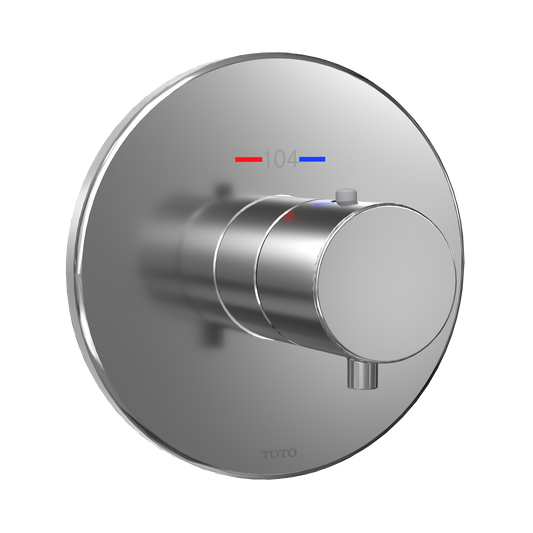 TOTO TBV01406U#CP Round Thermostatic Mixing Valve Shower Trim - Polished Chrome