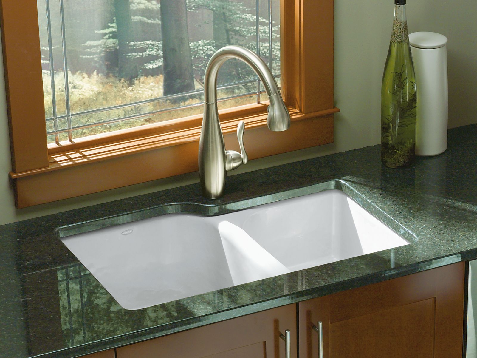 KOHLER K-5931-4U-96 Executive Chef 33" Undermount Double-Bowl Kitchen Sink - Biscuit