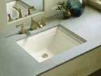 KOHLER K-2339-7 Memoirs 20" Rectangular Undermount Bathroom Sink - Black Black