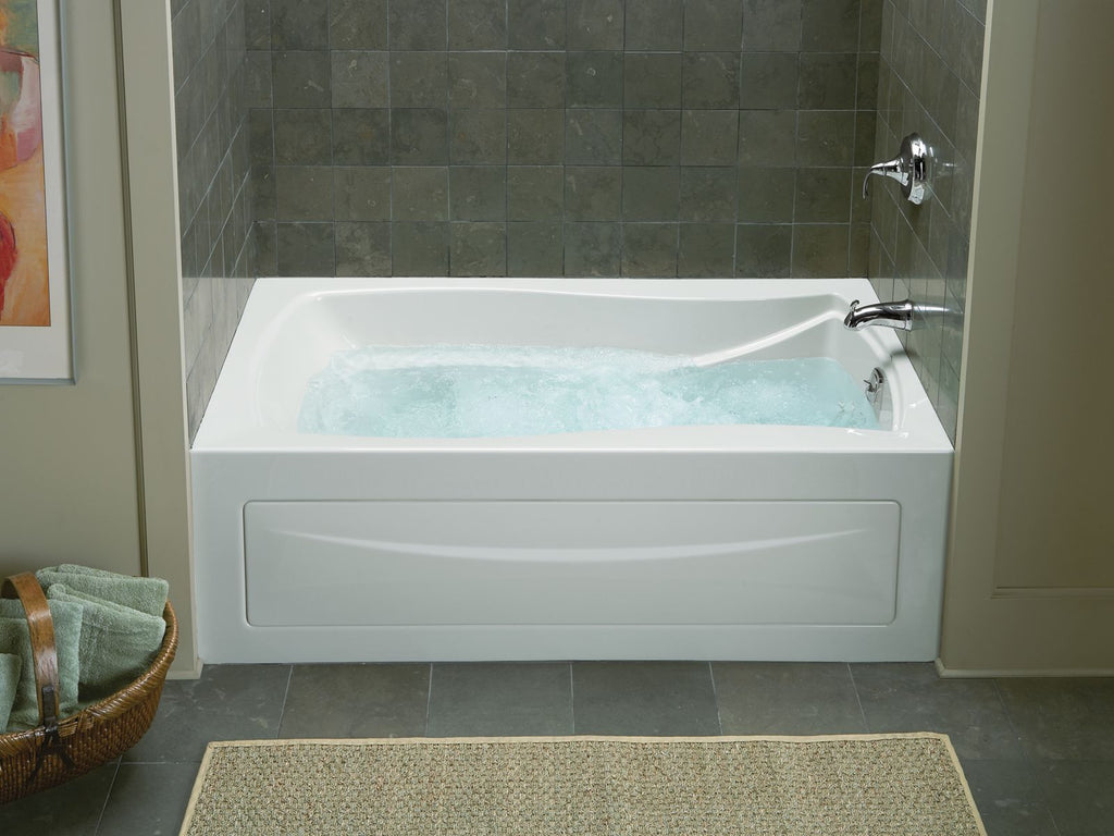KOHLER K-1224-RA-0 Mariposa 66" X 36" Alcove Whirlpool, Right Drain - White