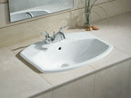 KOHLER K-2351-4-0 Cimarron 22-3/4" Rectangle Drop-In Bathroom Sink - White