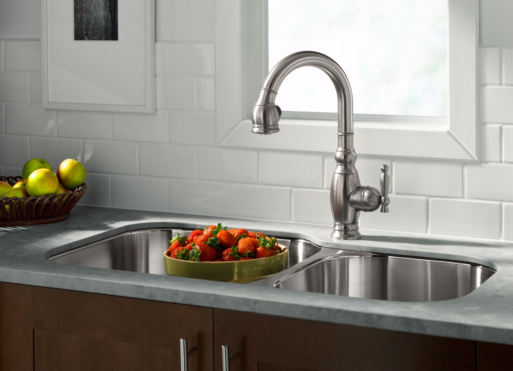 KOHLER K-3356-NA Undertone 35-1/4 Undermount Double-Bowl Kitchen Sink - Stainless Steel