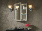 KOHLER K-CB-CLW2026SS 20" W X 26" H Aluminum Single-Door Medicine Cabinet With Decorative Silver Framed Mirrored Door
