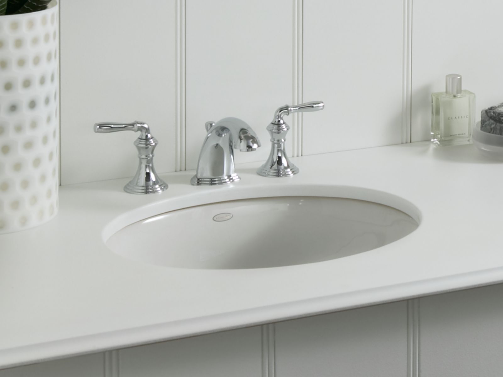 KOHLER K-2205-96 Caxton 19-1/4" Oval Undermount Bathroom Sink, No Overflow - Biscuit