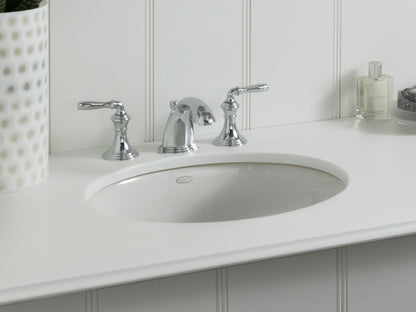 KOHLER K-2205-96 Caxton 19-1/4" oval undermount bathroom sink, no overflow - Biscuit