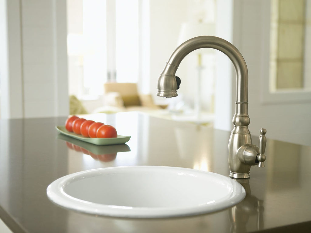 KOHLER K-6565-7 Porto Fino 18-1/2" Top-/Undermount Single-Bowl Bar Sink - Black Black