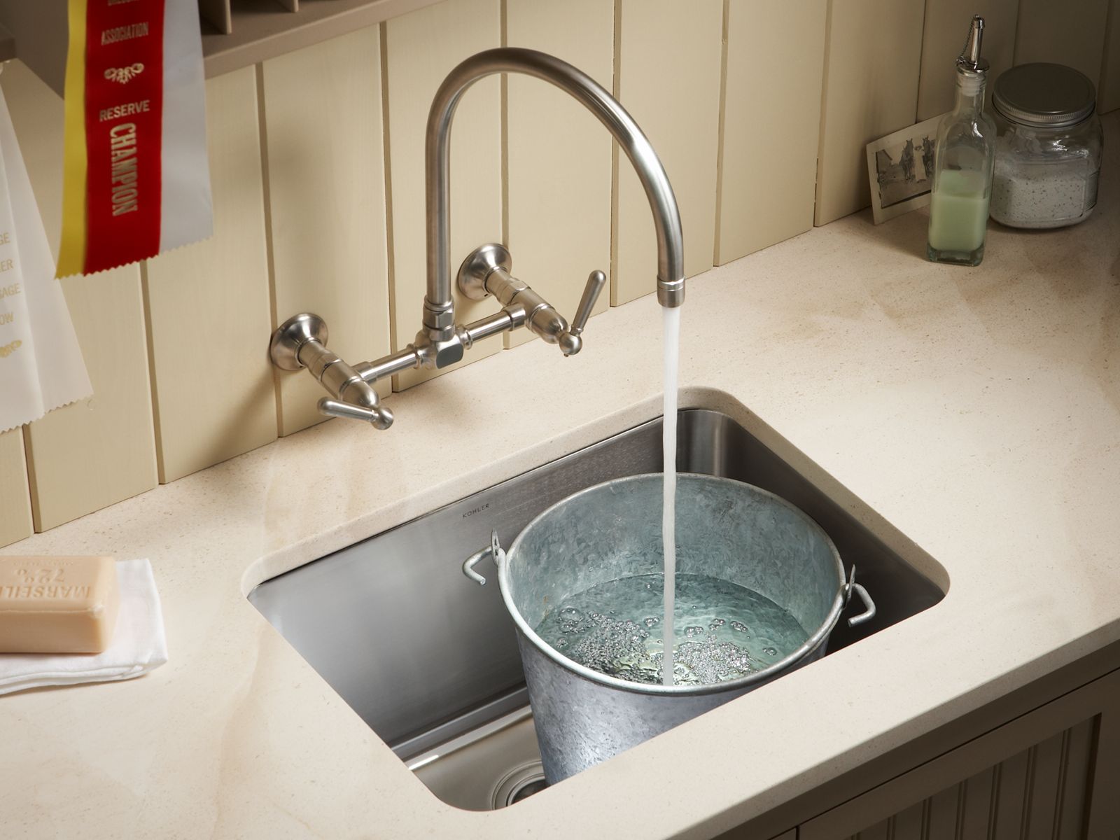 KOHLER K-6661-NA Undertone 23" Undermount Single-Bowl Utility Sink - Stainless Steel