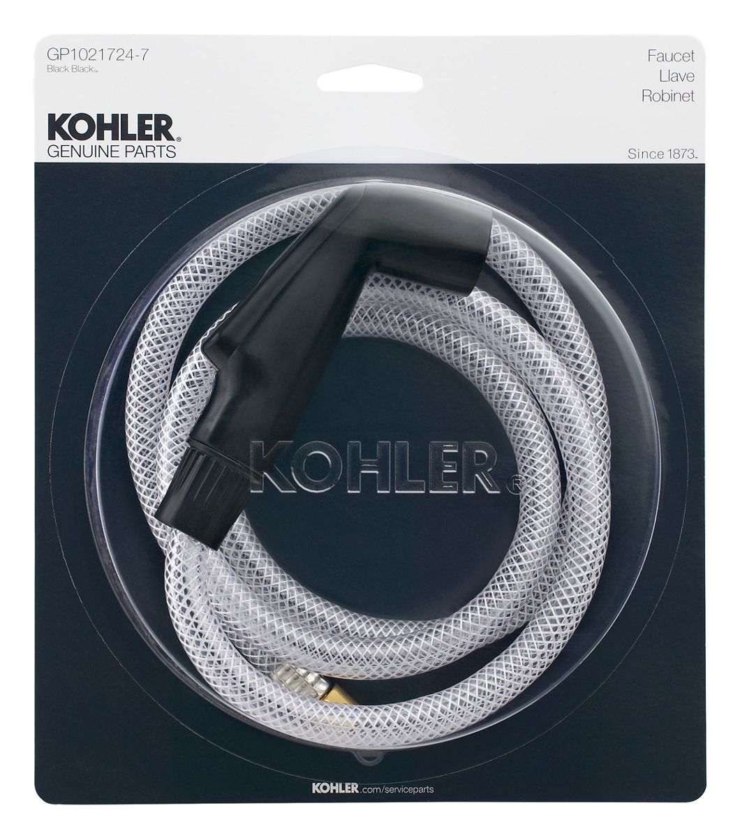 KOHLER Kitchen Faucet Side Spray With Hose - Black Black, K-GP1021724-7