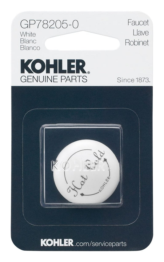 KOHLER White Plug Button - White, K-GP78205-0