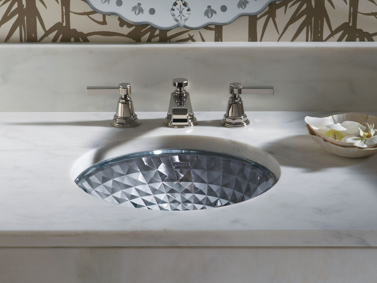 KOHLER K-2361-TG3 Kallos 16" Round Undermount Bathroom Sink, No Overflow - Translucent Doe