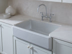 KOHLER K-6489-0 Whitehaven 35-3/4" Undermount Single-Bowl Farmhouse Kitchen Sink - White