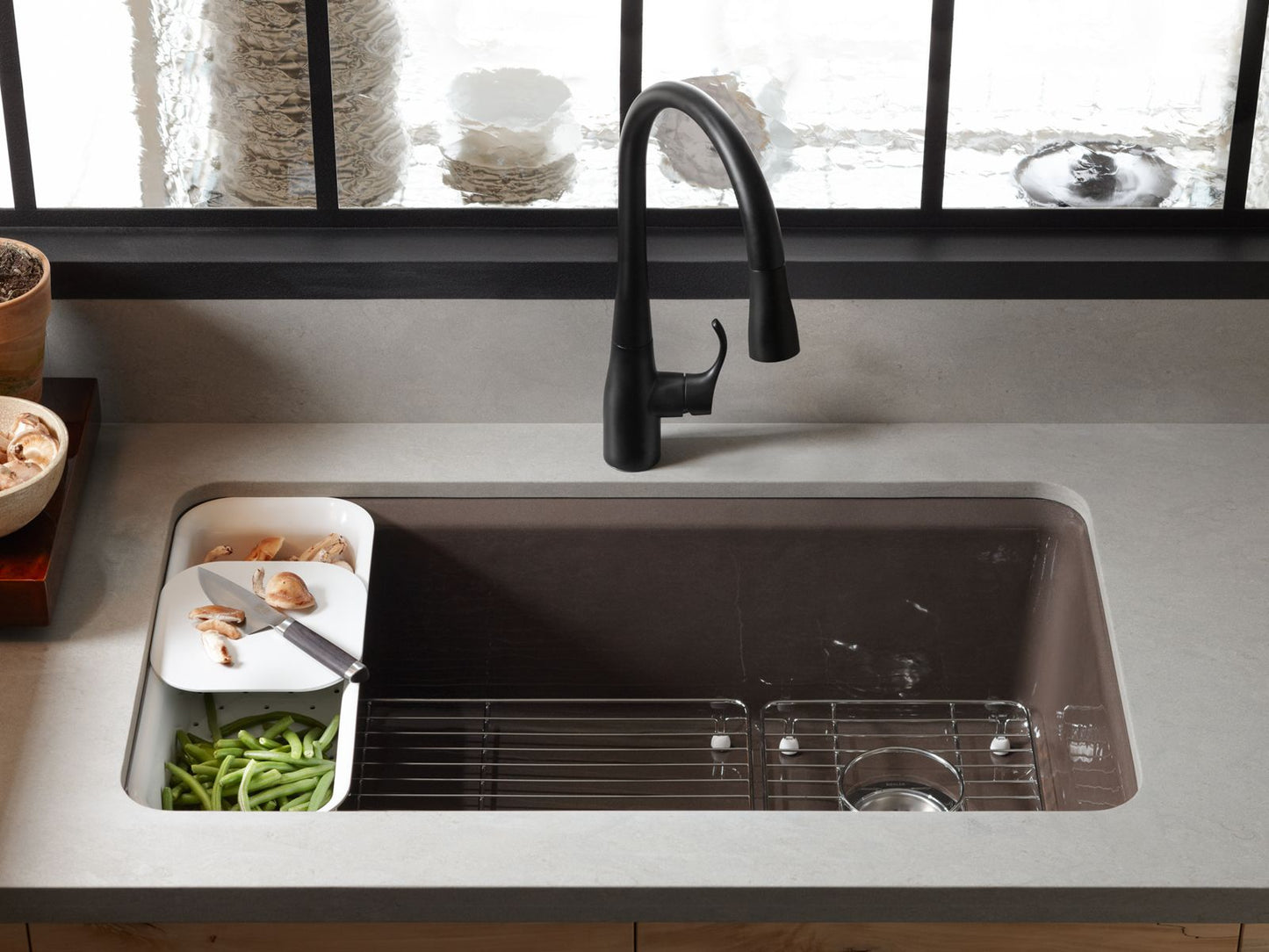 KOHLER K-6255-ST Riverby Right-hand sink rack - Stainless Steel
